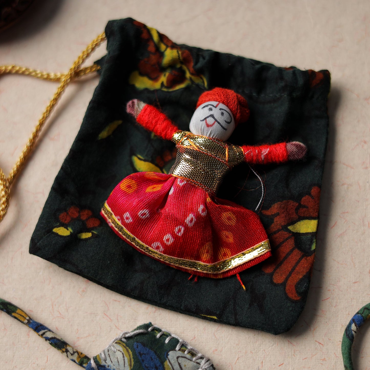  Handcrafted Embroidery Fabart Rakhi 04 