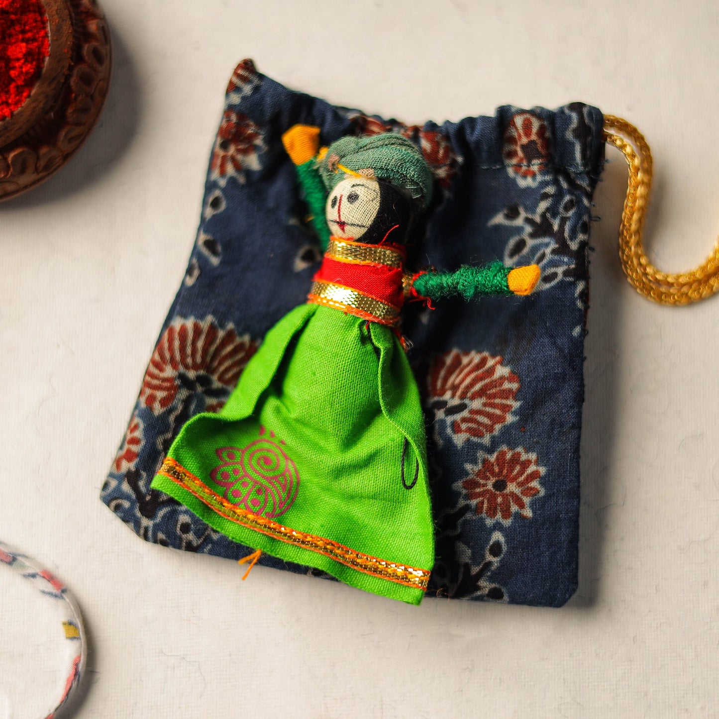  Handcrafted Embroidery Fabart Rakhi 08 