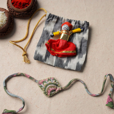  Handcrafted Embroidery Fabart Rakhi 09 