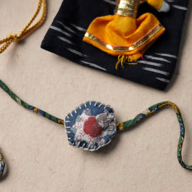  Handcrafted Embroidery Fabart Rakhi 10 