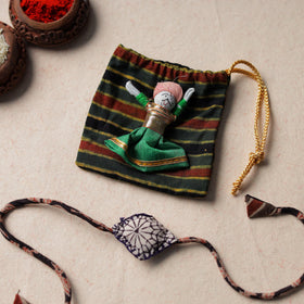  Handcrafted Embroidery Fabart Rakhi 17 