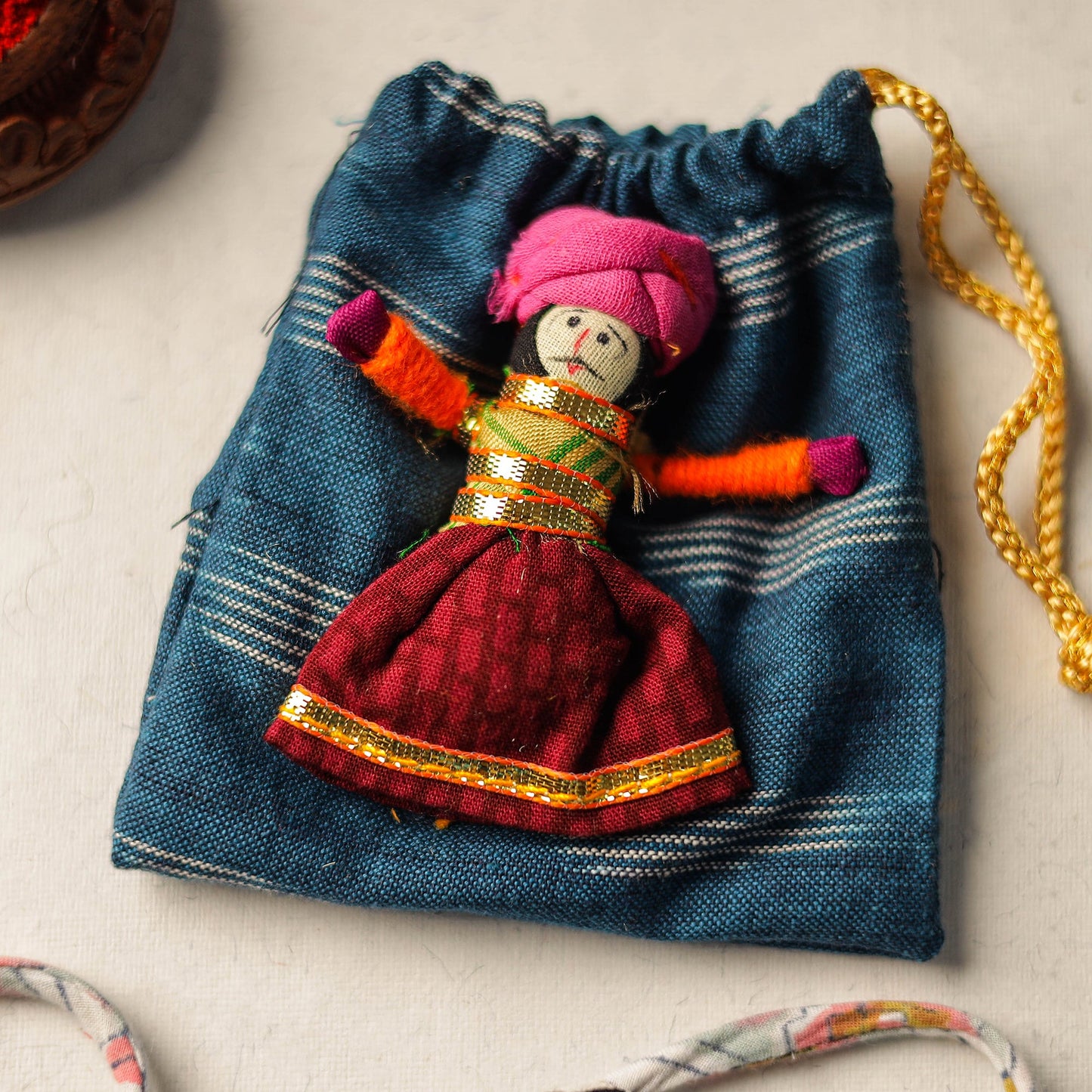  Handcrafted Embroidery Fabart Rakhi 19 