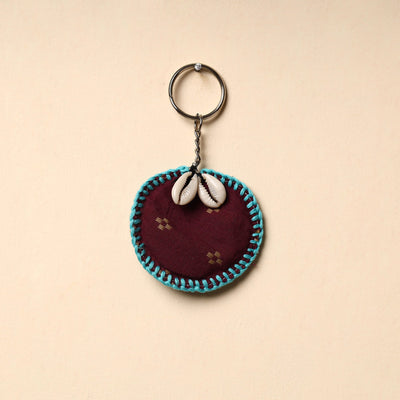 Maroon Handcrafted Fab Artwork Keychain