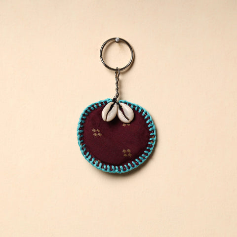 Maroon Handcrafted Fab Artwork Keychain