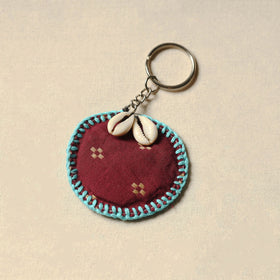 Maroon Handcrafted Fab Artwork Keychain