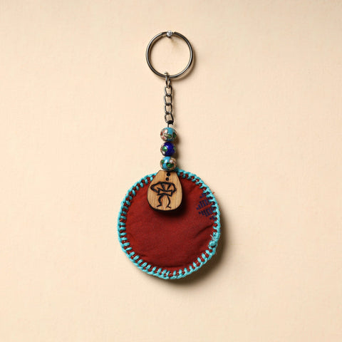 Red Handcrafted Fab Artwork Keychain