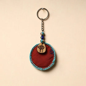 Red Handcrafted Fab Artwork Keychain