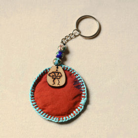 Red Handcrafted Fab Artwork Keychain