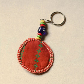 Red Handcrafted Fab Artwork Keychain