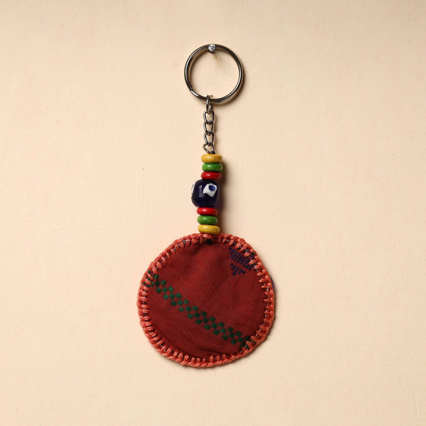 Red Handcrafted Fab Artwork Keychain