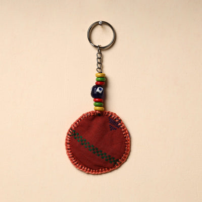 Red Handcrafted Fab Artwork Keychain