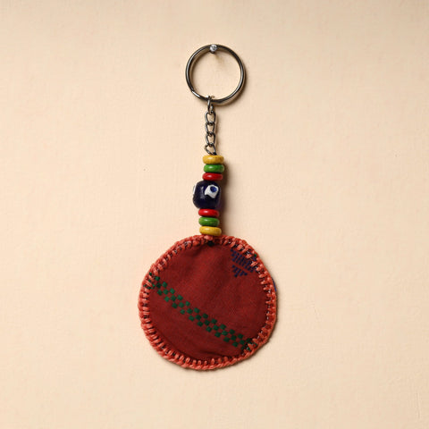 Red Handcrafted Fab Artwork Keychain