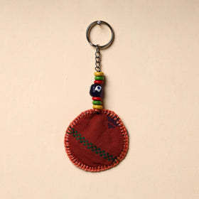 Red Handcrafted Fab Artwork Keychain