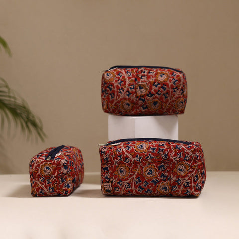 Handcrafted fabric toiletry bags (set of 3) 15