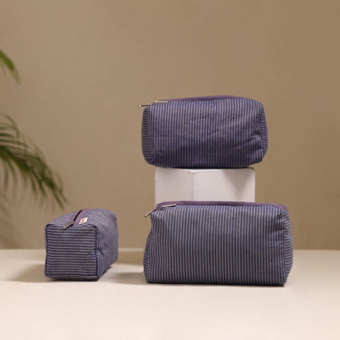 Handcrafted fabric toiletry bags (set of 3) 22