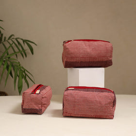 Handcrafted fabric toiletry bags (set of 3) 31