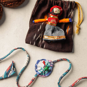  Handcrafted Flower Bead Work Fabart Rakhi 33 