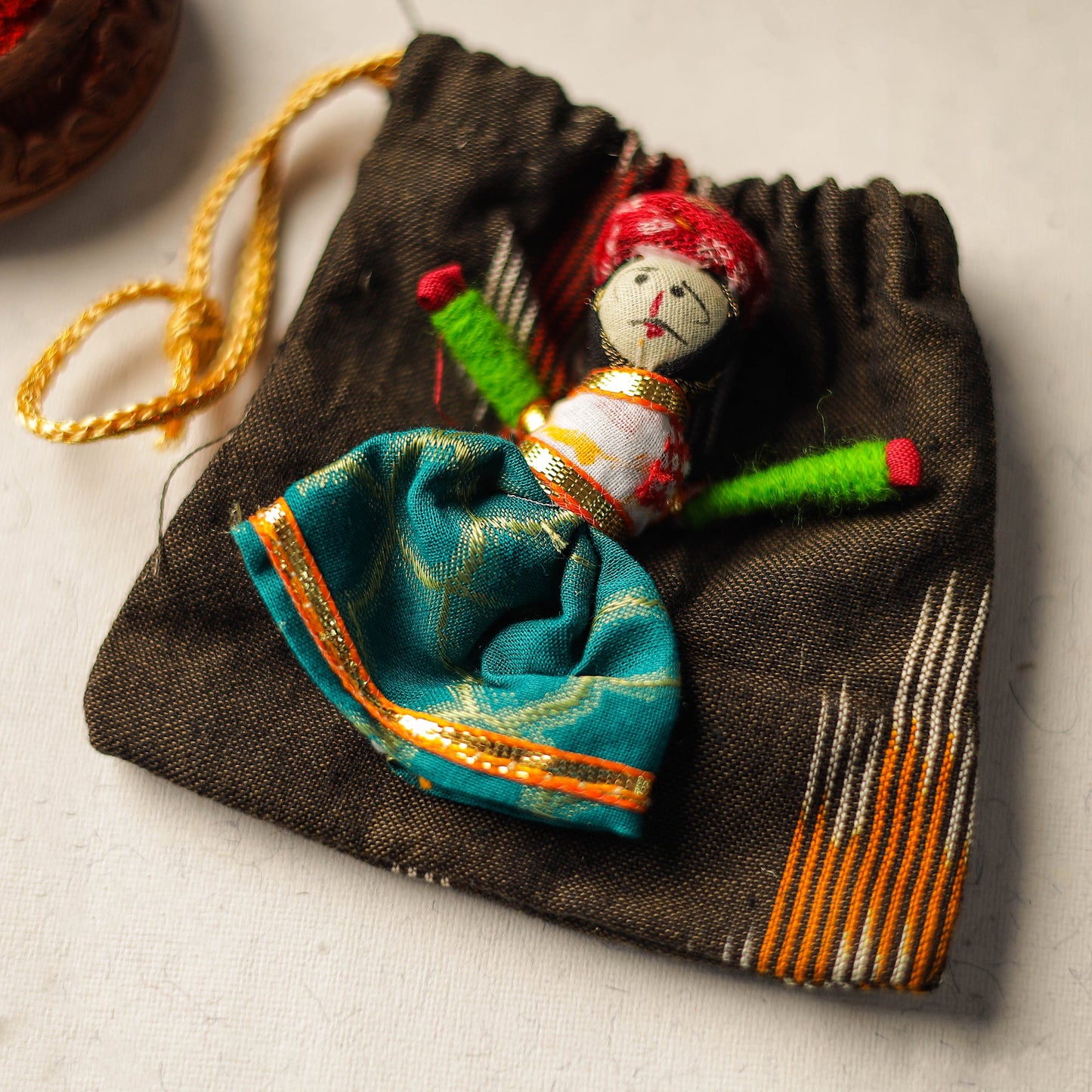  Handcrafted Flower Fabart Rakhi 22 