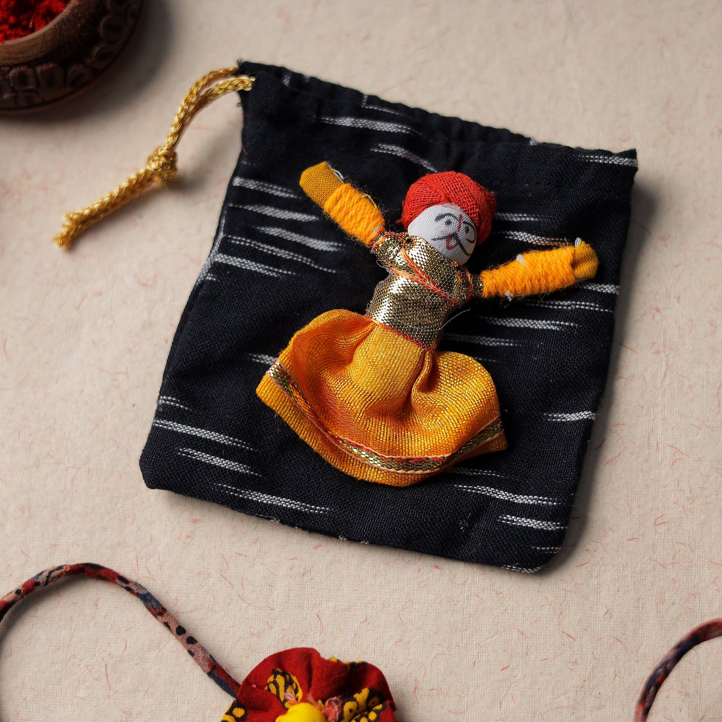 Buy Handcrafted Flower Fabart Rakhi 24 Online at iTokri.com