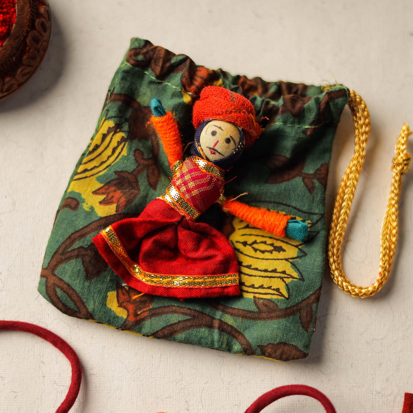  Handcrafted Flower Fabart Rakhi 35 