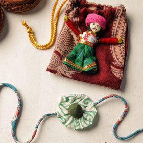 Buy Handcrafted Flower Fabart Rakhi 37 Online at iTokri.com