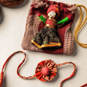  Handcrafted Flower Fabart Rakhi 38 