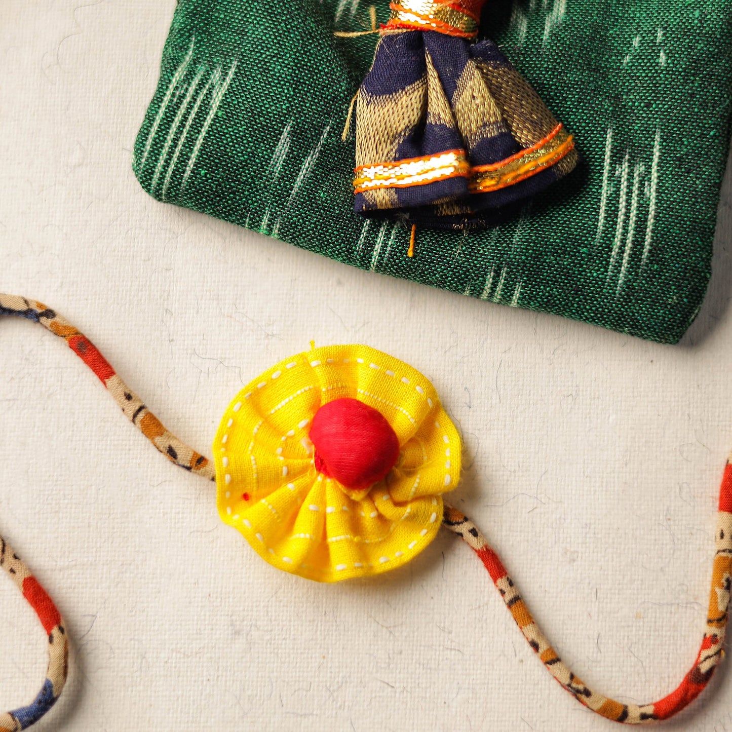 Buy Handcrafted Flower Fabart Rakhi 40 Online at iTokri.com