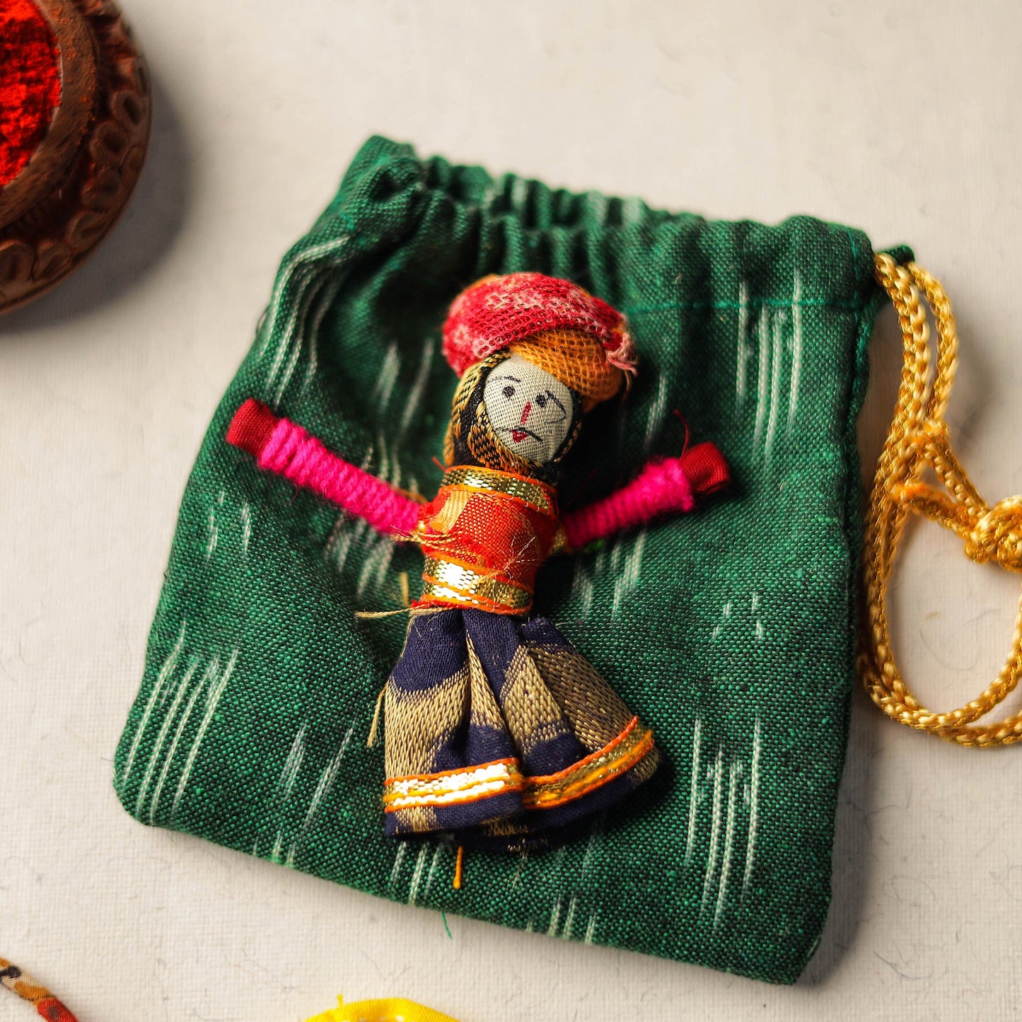 Buy Handcrafted Flower Fabart Rakhi 40 Online at iTokri.com