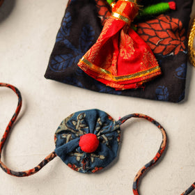  Handcrafted Flower Fabart Rakhi 51 