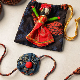  Handcrafted Flower Fabart Rakhi 51 