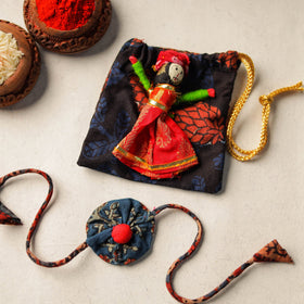  Handcrafted Flower Fabart Rakhi 51 