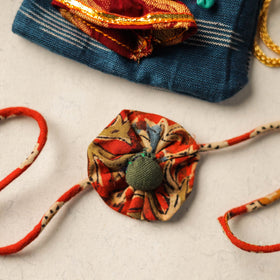  Handcrafted Flower Fabart Rakhi 57 