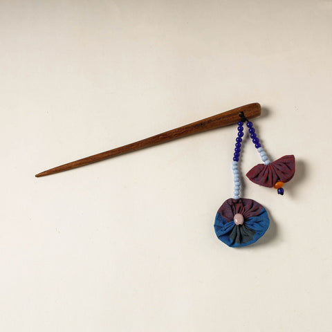  Handcrafted Gamcha Fabart Beadwork Wooden Juda Stick 