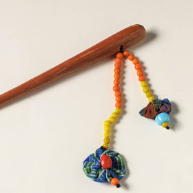  Handcrafted Gamcha Fabart Beadwork Wooden Juda Stick by Rangila Dhaga 