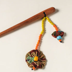  Handcrafted Gamcha Fabart Beadwork Wooden Juda Stick by Rangila Dhaga 