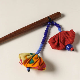  Handcrafted Gamcha Fabart Beadwork Wooden Juda Stick by Rangila Dhaga 