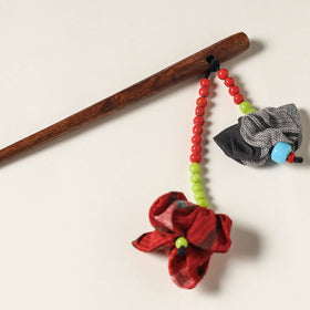  Handcrafted Gamcha Fabart Beadwork Wooden Juda Stick by Rangila Dhaga 