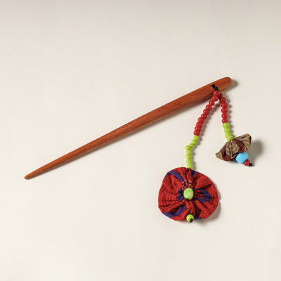  Handcrafted Gamcha Fabart Beadwork Wooden Juda Stick by Rangila Dhaga 