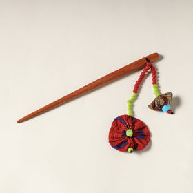  Handcrafted Gamcha Fabart Beadwork Wooden Juda Stick by Rangila Dhaga 