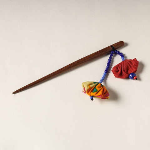  Handcrafted Gamcha Fabart Beadwork Wooden Juda Stick by Rangila Dhaga 