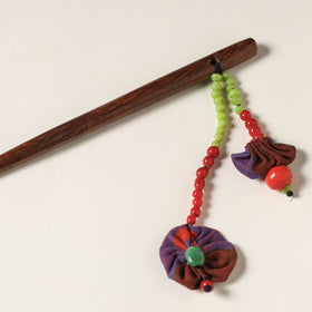  Handcrafted Gamcha Fabart Beadwork Wooden Juda Stick by Rangila Dhaga 