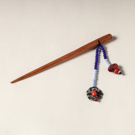  Handcrafted Gamcha Fabart Beadwork Wooden Juda Stick by Rangila Dhaga 