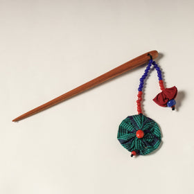 Handcrafted Gamcha Fabart Beadwork Wooden Juda Stick by Rangila Dhaga 