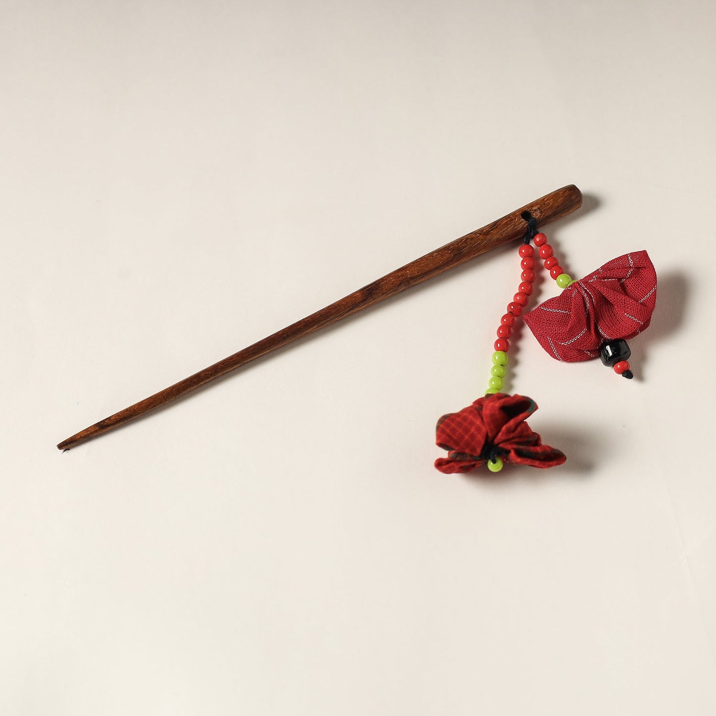  Handcrafted Gamcha Fabart Beadwork Wooden Juda Stick by Rangila Dhaga 