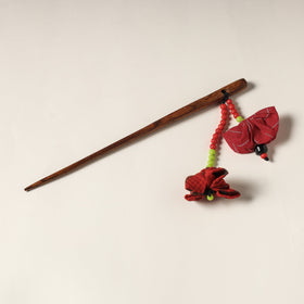  Handcrafted Gamcha Fabart Beadwork Wooden Juda Stick by Rangila Dhaga 