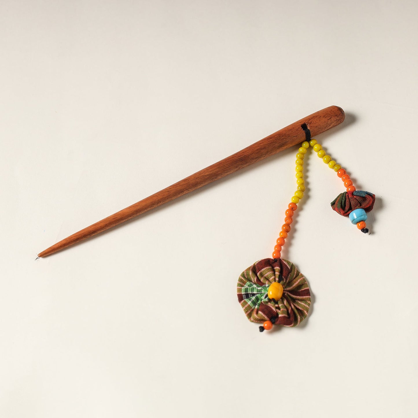  Handcrafted Gamcha Fabart Beadwork Wooden Juda Stick by Rangila Dhaga 