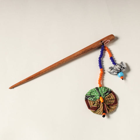  Handcrafted Gamcha Fabart Beadwork Wooden Juda Stick by Rangila Dhaga 