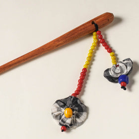  Handcrafted Gamcha Fabart Beadwork Wooden Juda Stick by Rangila Dhaga 