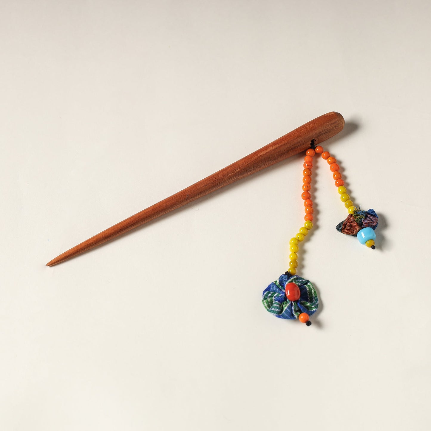  Handcrafted Gamcha Fabart Beadwork Wooden Juda Stick by Rangila Dhaga 