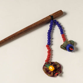  Handcrafted Gamcha Fabart Beadwork Wooden Juda Stick by Rangila Dhaga 